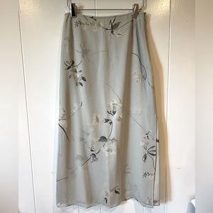 Vintage Floral Midi Skirt